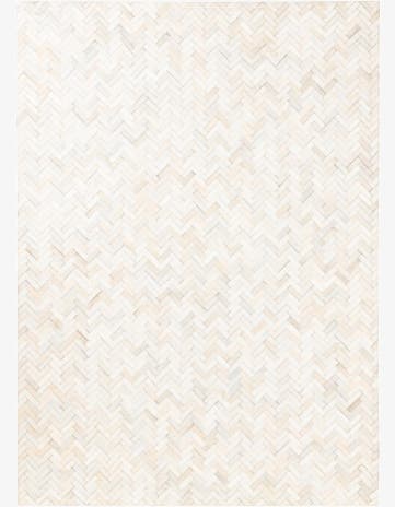 5' 3 x 7' 4 Cowhide Leather Rug