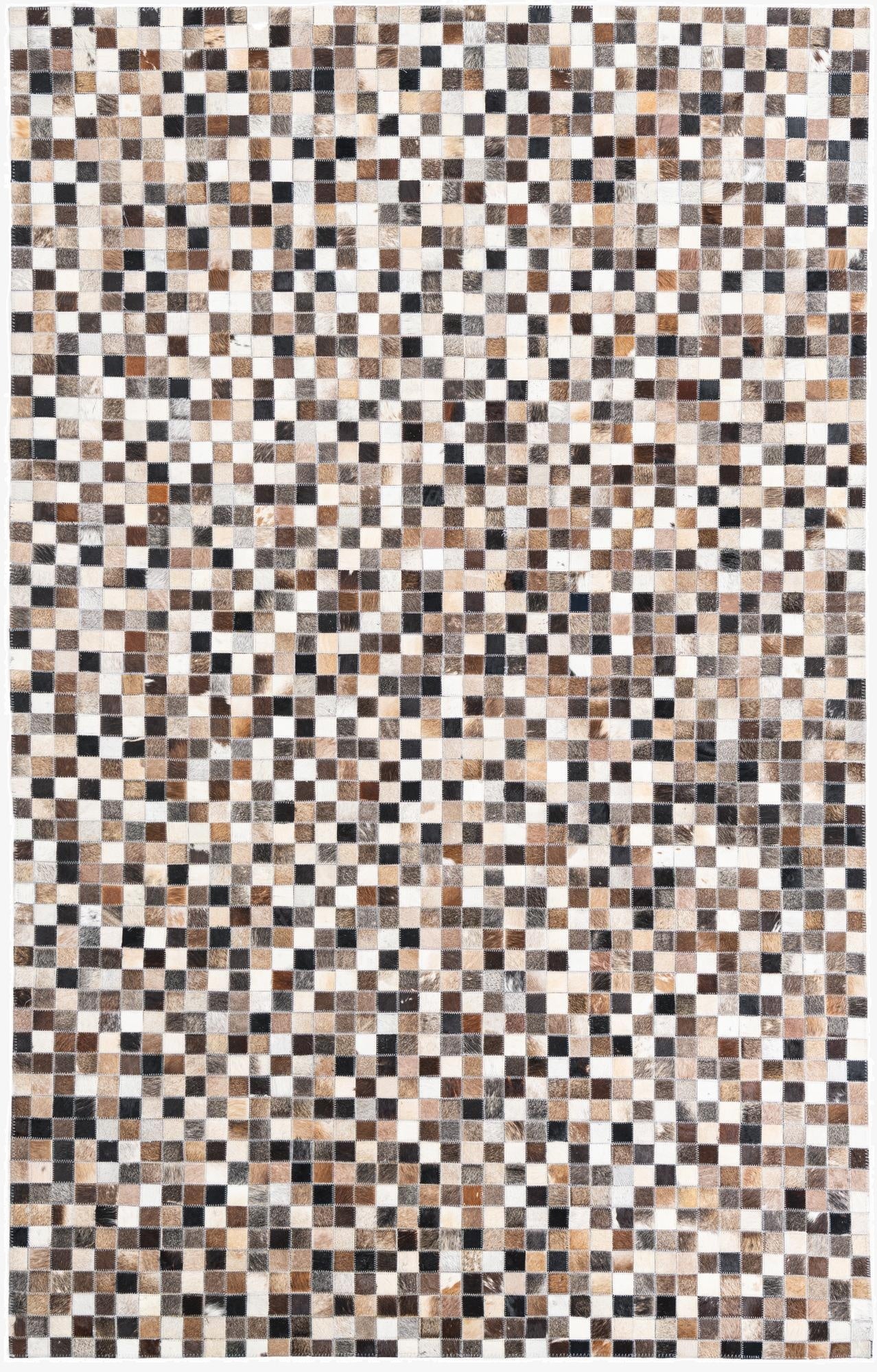 5' 1 x 8' Cowhide Leather Rug