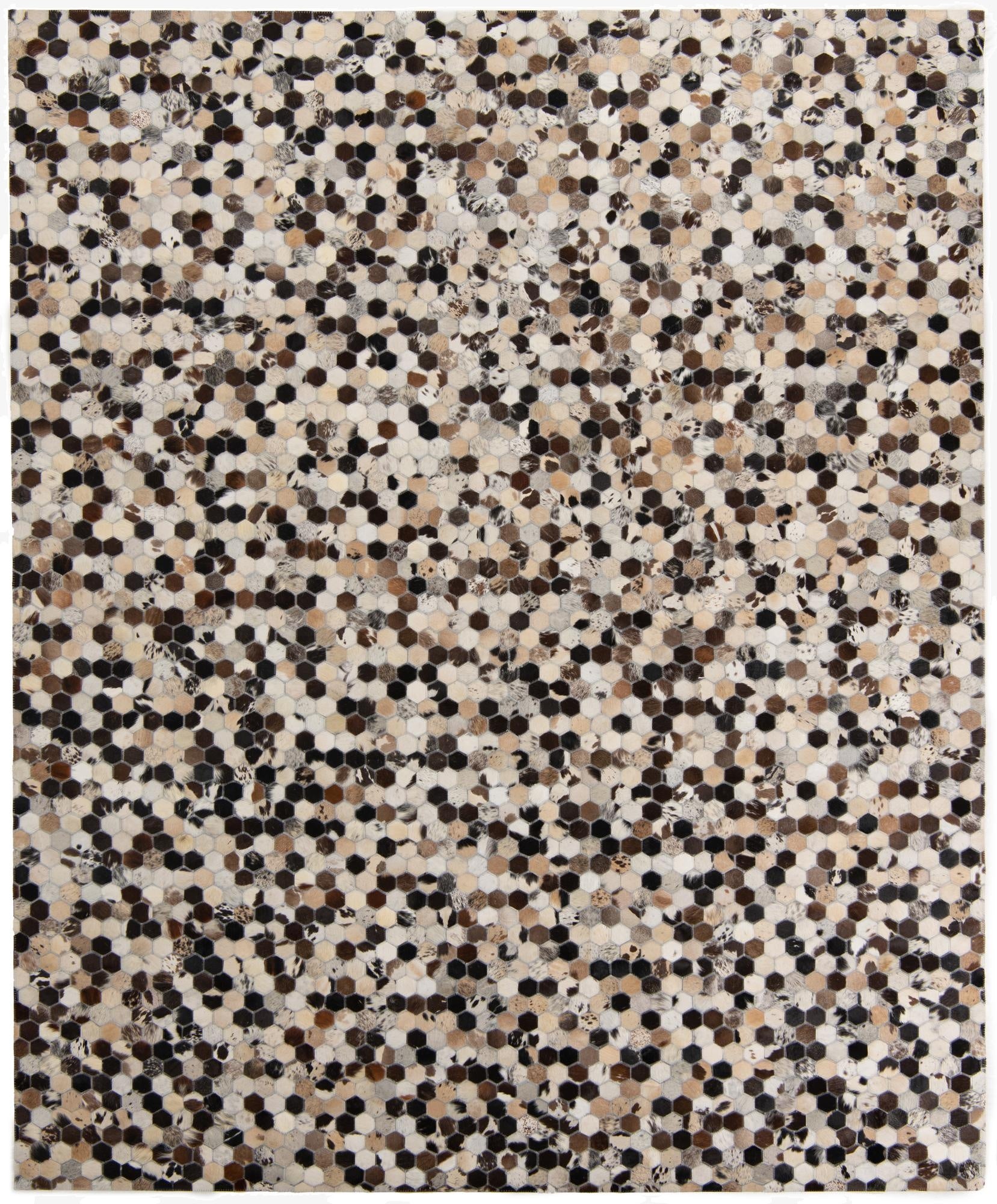 8' x 9' 8 Cowhide Leather Rug