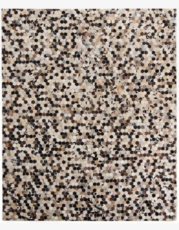 8' x 9' 8 Cowhide Leather Rug