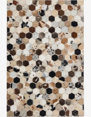 2' x 3' Cowhide Leather Rug