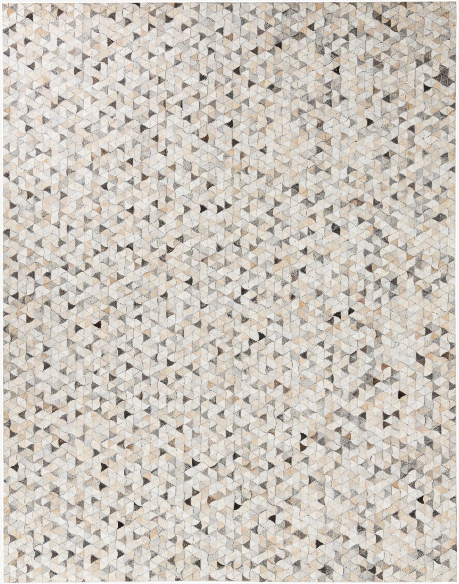 7' 10 x 10' Cowhide Leather Rug