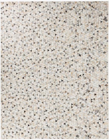 7' 10 x 10' Cowhide Leather Rug