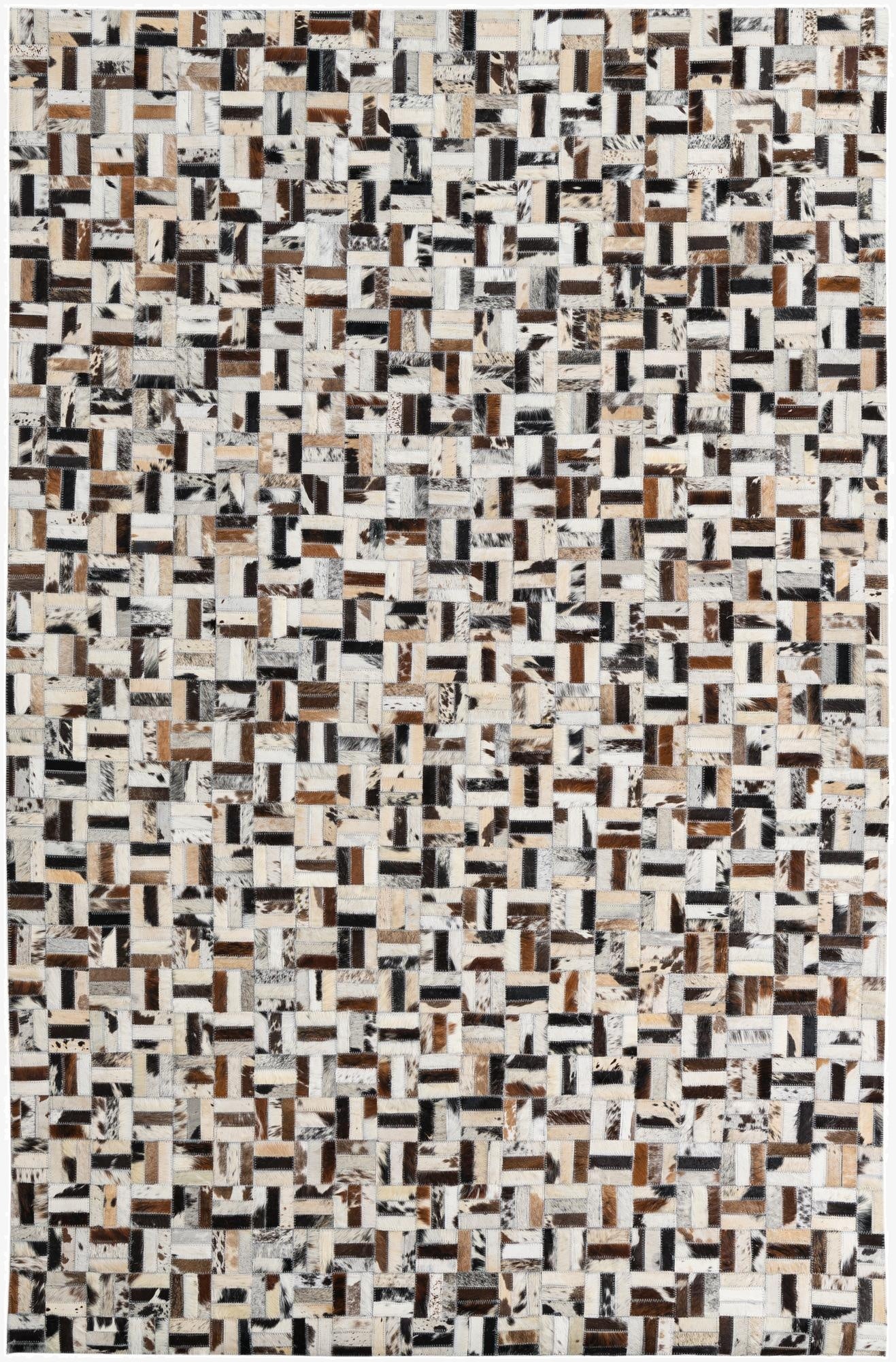 5' 2 x 7' 9 Cowhide Leather Rug