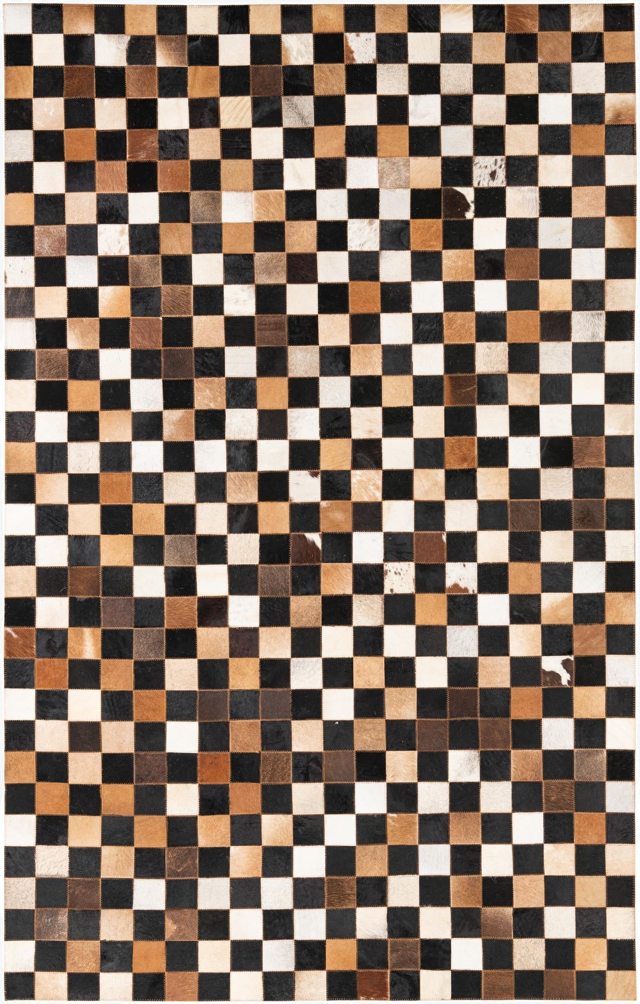 5' x 8' Cowhide Leather Rug