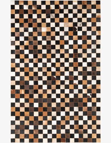 5' x 8' Cowhide Leather Rug