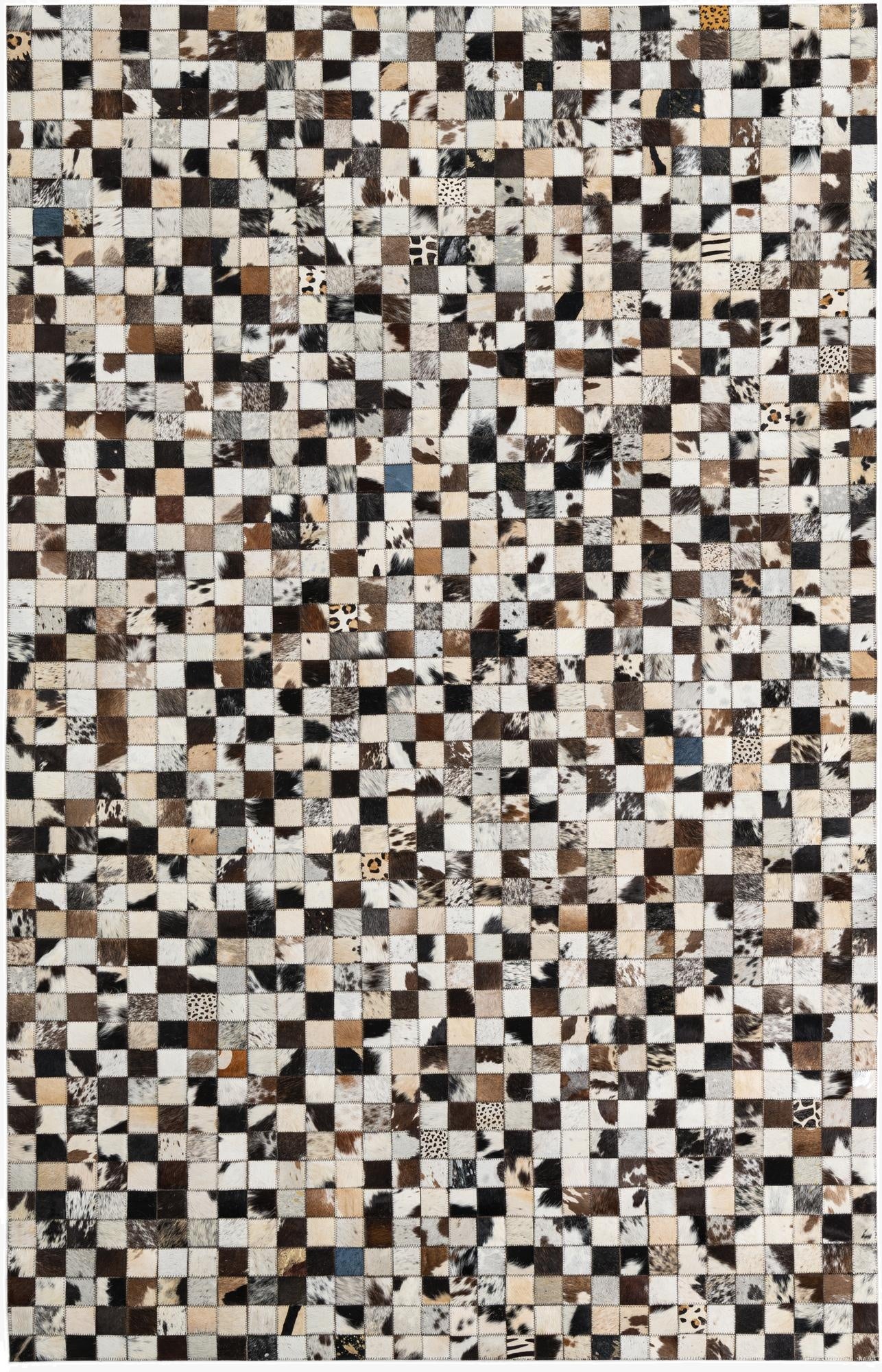 5' x 8' Cowhide Leather Rug