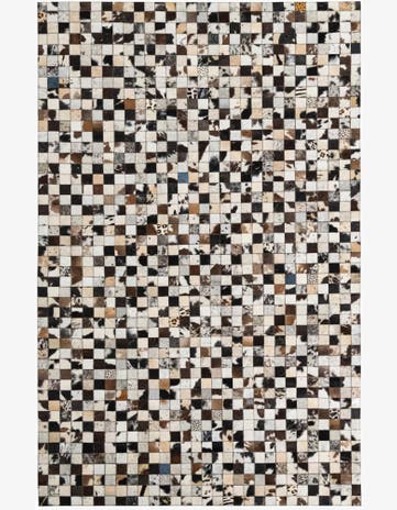 5' x 8' Cowhide Leather Rug