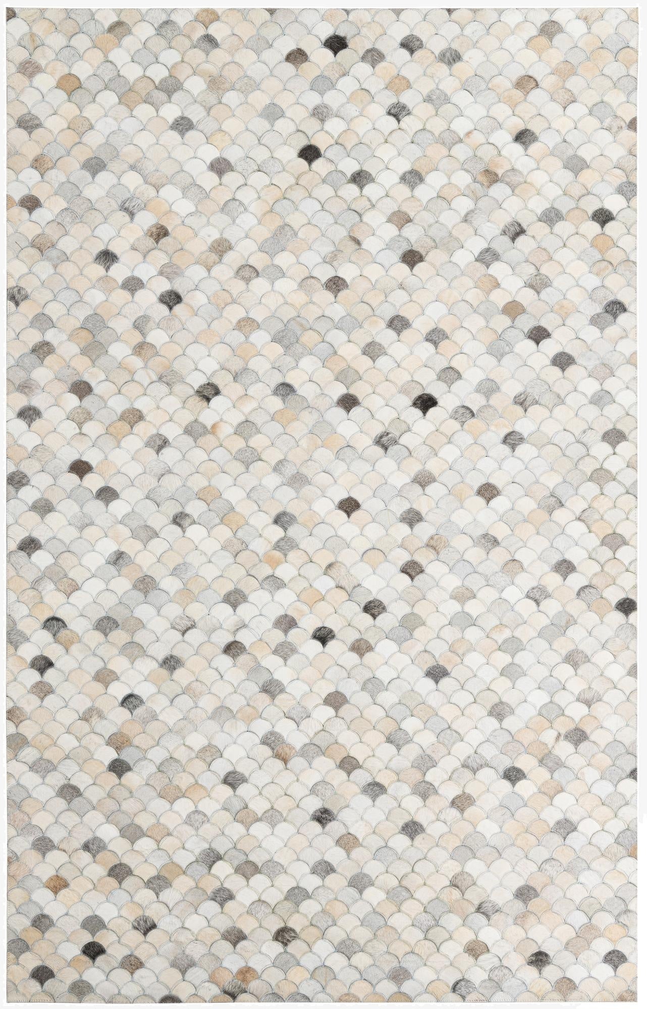 5' 1 x 8' Cowhide Leather Rug