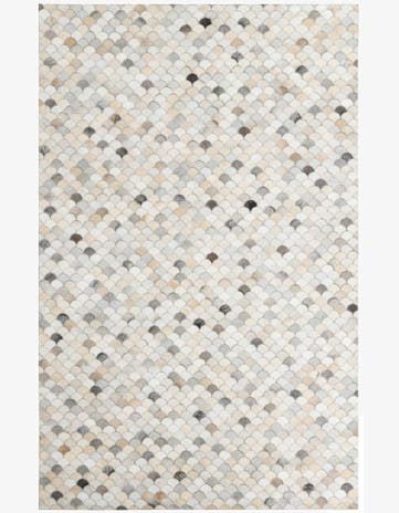 5' 1 x 8' Cowhide Leather Rug