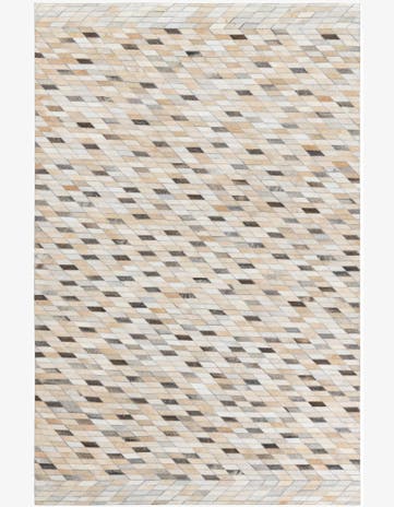 5' 1 x 7' 10 Cowhide Leather Rug