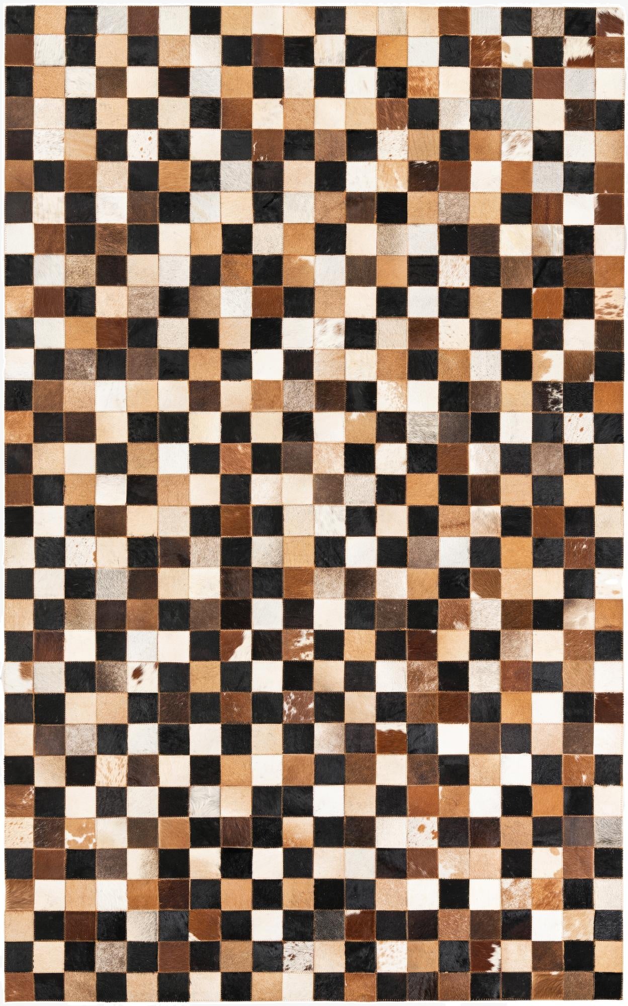 5' x 8' Cowhide Leather Rug