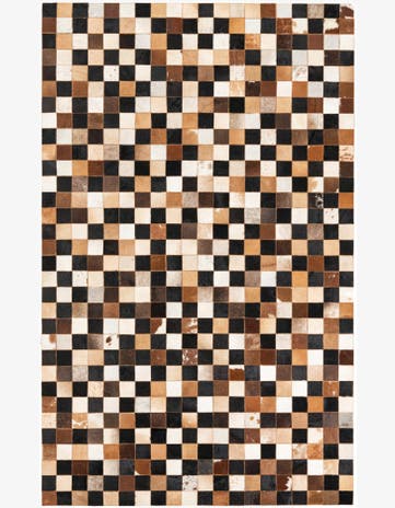 5' x 8' Cowhide Leather Rug