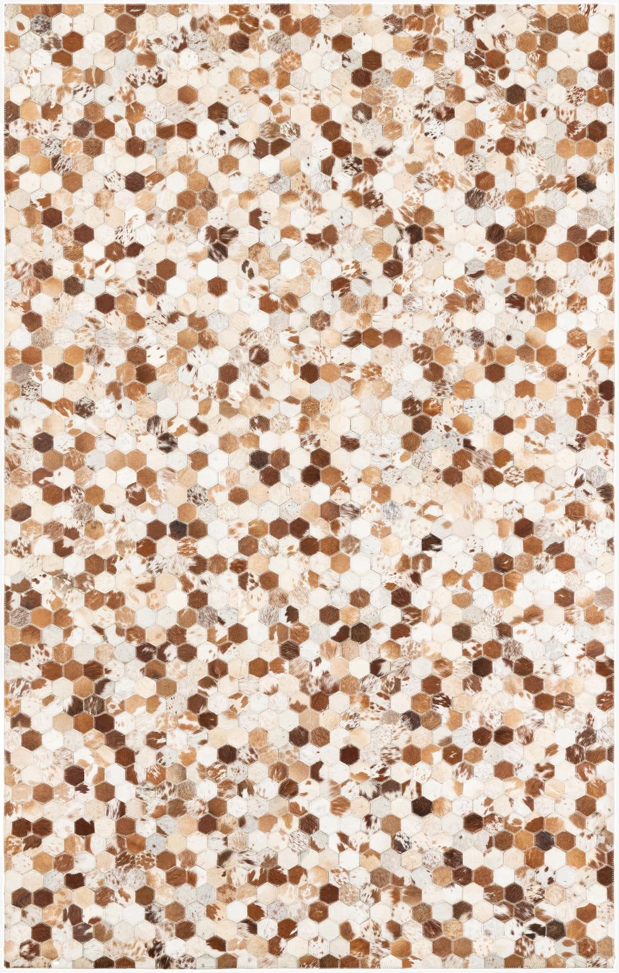 5' x 8' Cowhide Leather Rug