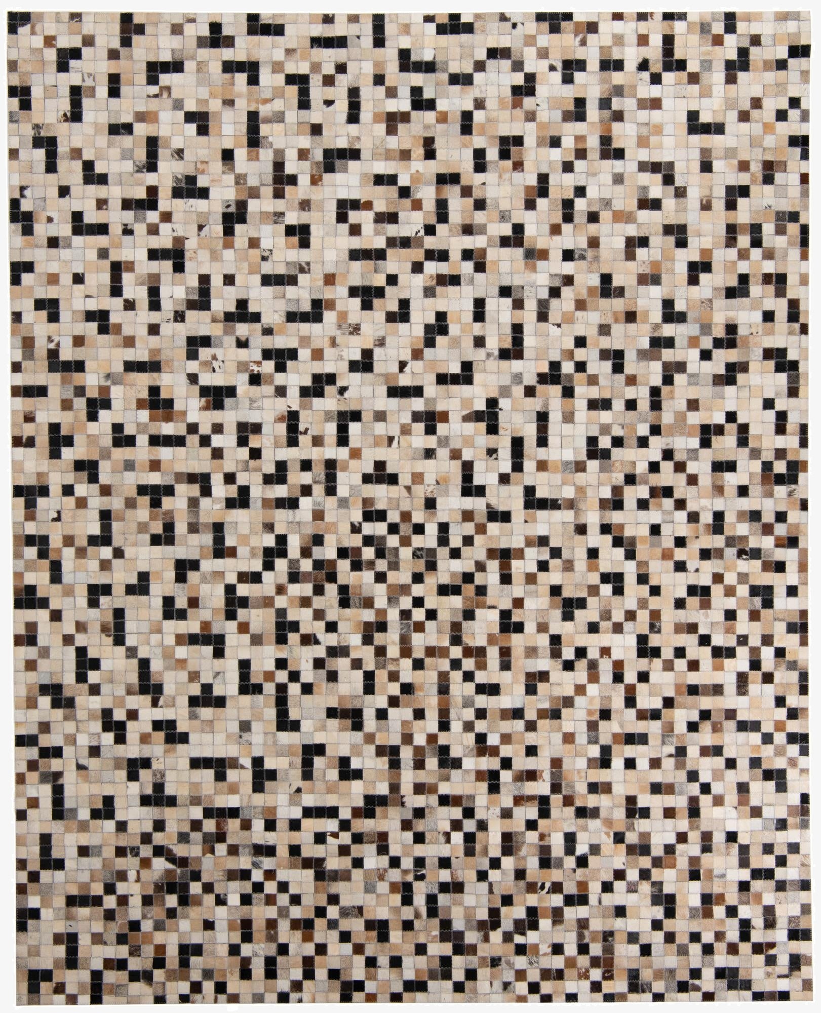 8' 1 x 10' Cowhide Leather Rug