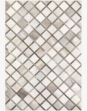 5' 4 x 7' 10 Cowhide Leather Rug