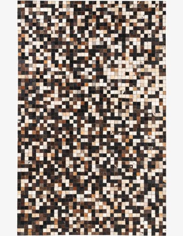 5' x 7' 10 Cowhide Leather Rug