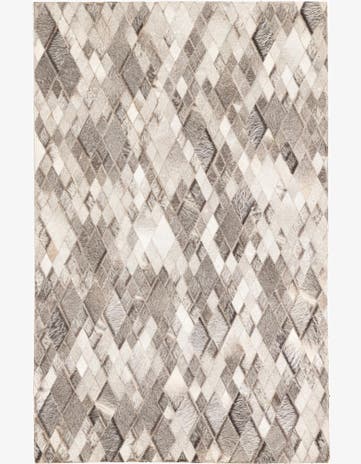 3' 10 x 6' 1 Cowhide Leather Rug