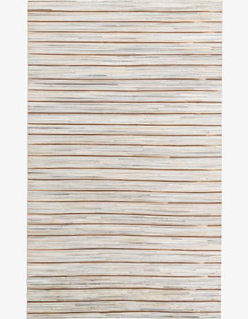 5' x 8' 2 Cowhide Leather Rug