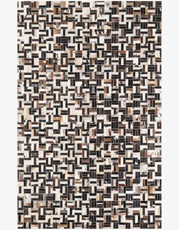 5' x 8' Cowhide Leather Rug