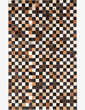 5' x 8' Cowhide Leather Rug