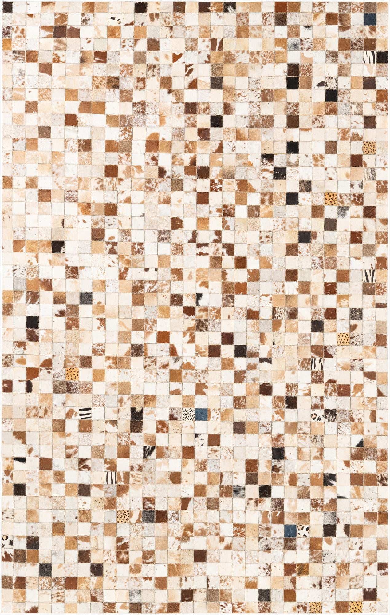 5' x 8' Cowhide Leather Rug