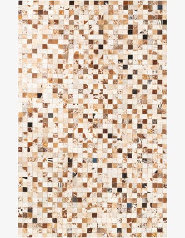 5' x 8' Cowhide Leather Rug