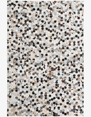5' 4 x 8' Cowhide Leather Rug