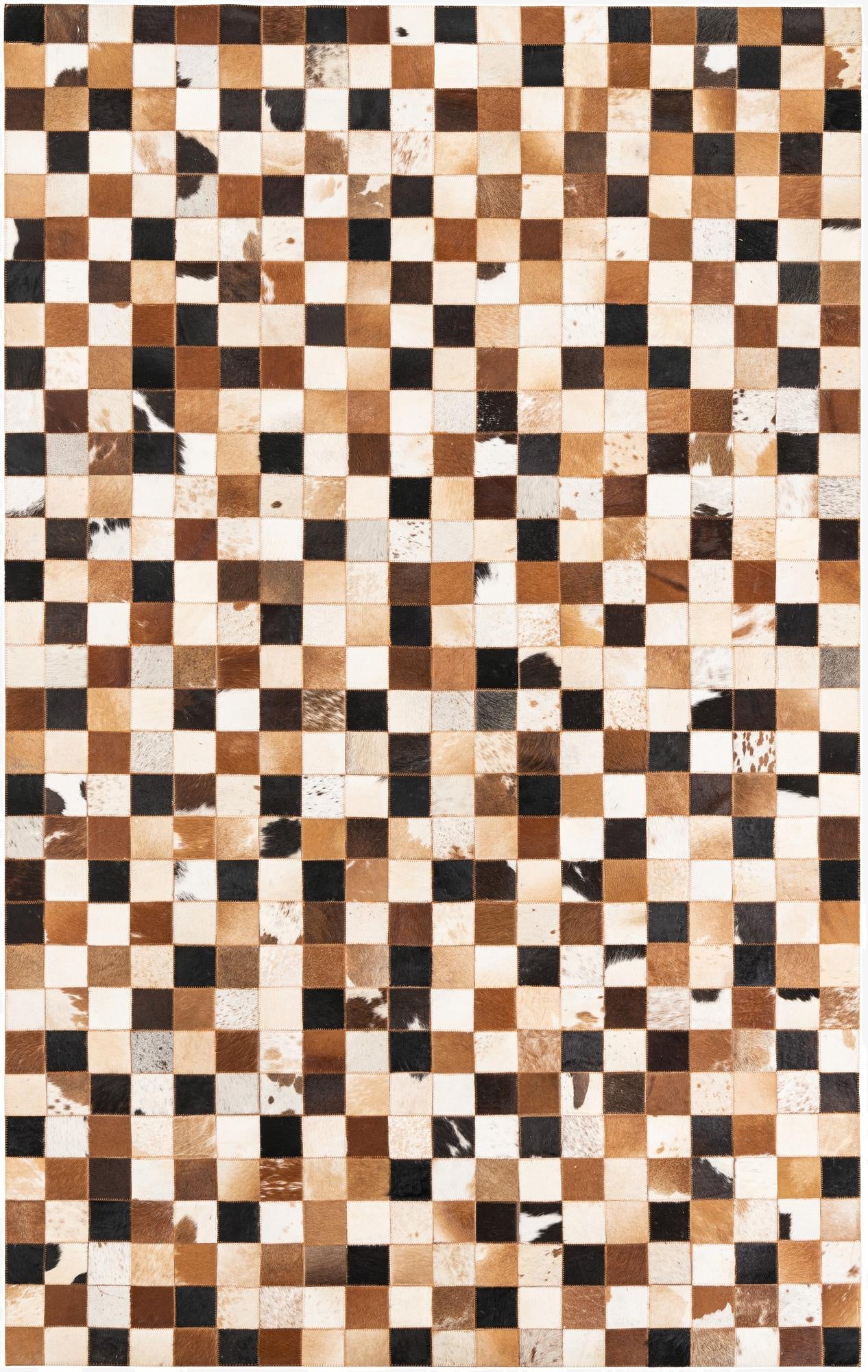 5' x 8' Cowhide Leather Rug