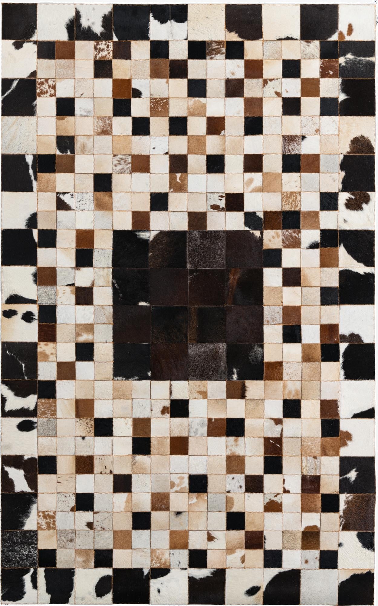 5' x 8' Cowhide Leather Rug