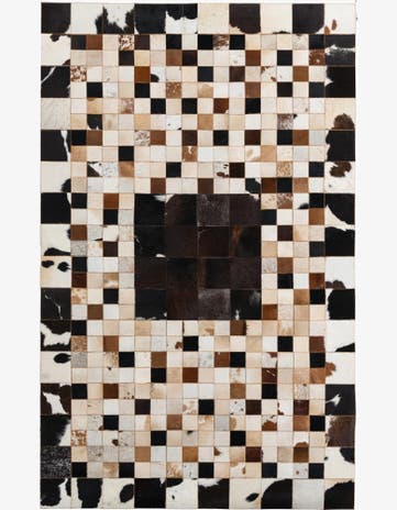 5' x 8' Cowhide Leather Rug