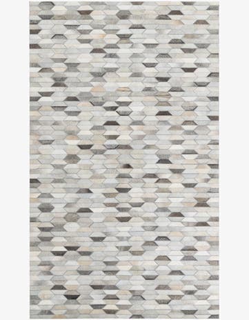 4' 10 x 8' Cowhide Leather Rug