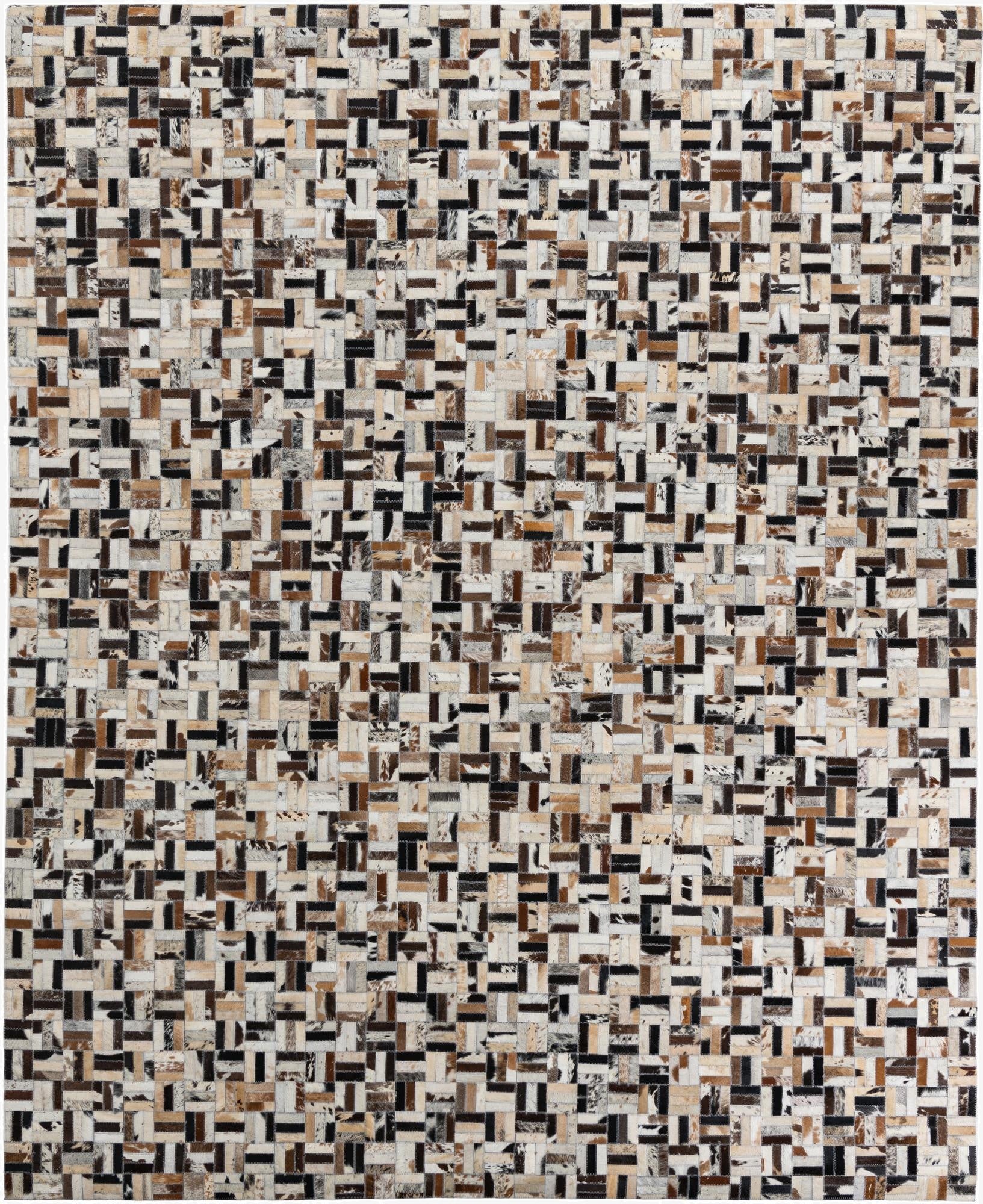 8' x 9' 9 Cowhide Leather Rug