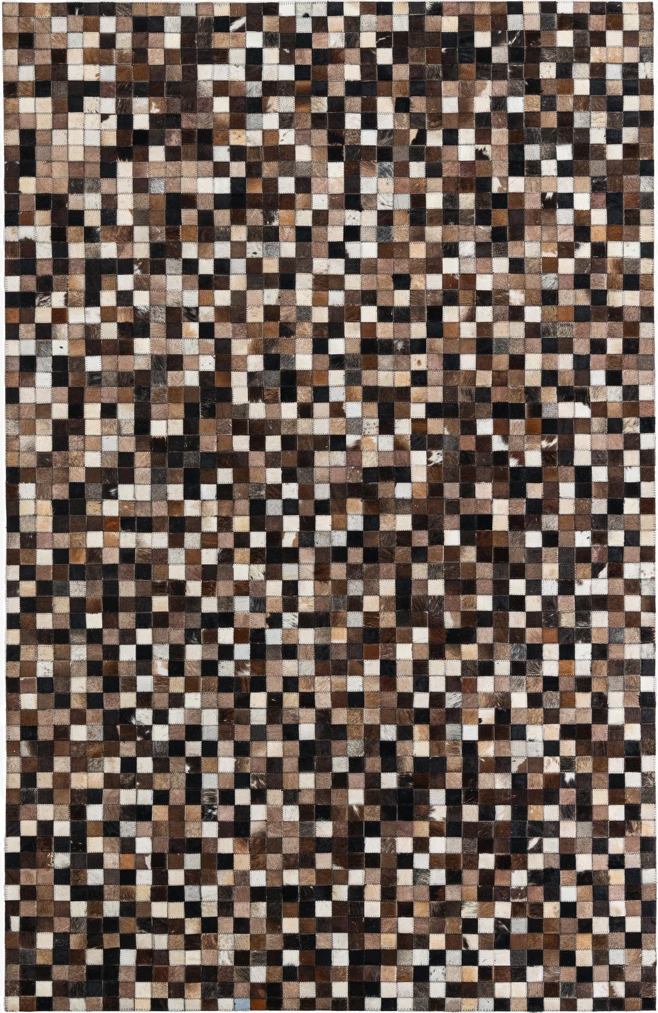 5' x 7' 10 Cowhide Leather Rug
