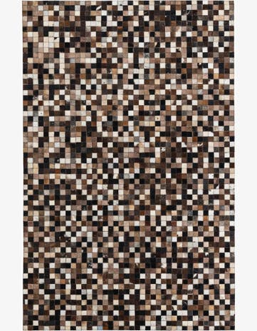 5' x 7' 10 Cowhide Leather Rug