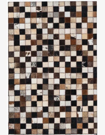 2' x 3' Cowhide Leather Rug