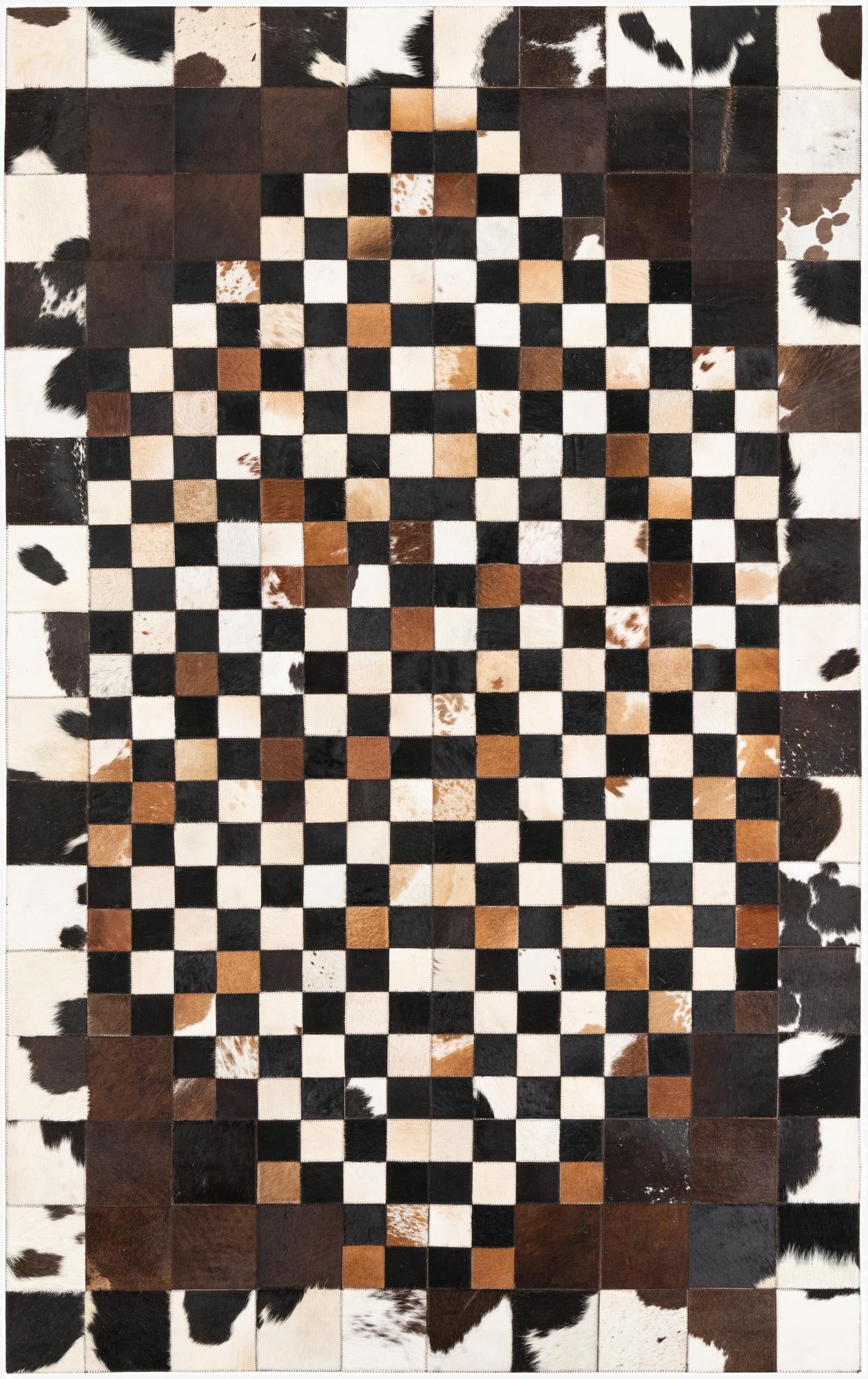 5' x 8' Cowhide Leather Rug