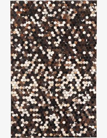 5' x 8' Cowhide Leather Rug
