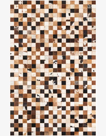 5' x 8' 1 Cowhide Leather Rug