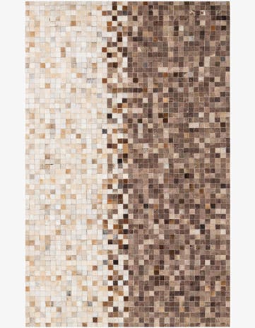 5' x 8' Cowhide Leather Rug