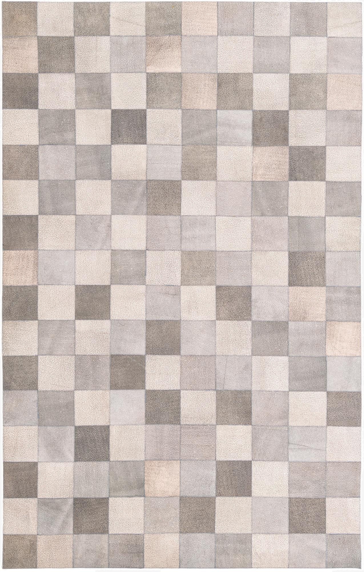 5' x 7' 9 Cowhide Leather Rug