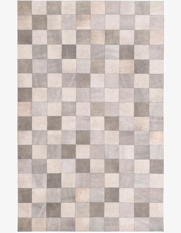 5' x 7' 9 Cowhide Leather Rug