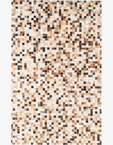 5' x 7' 10 Cowhide Leather Rug