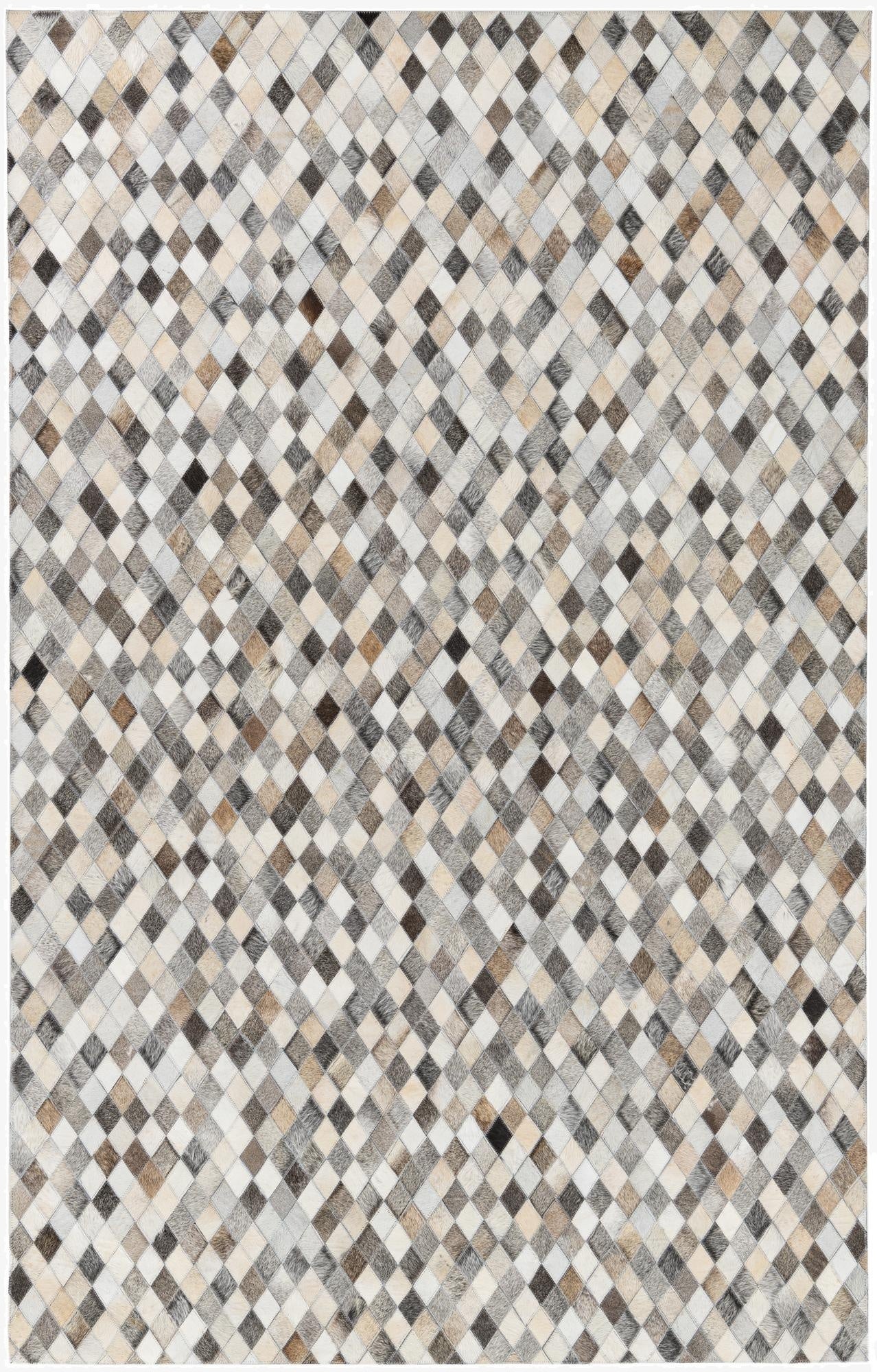 5' x 8' Cowhide Leather Rug