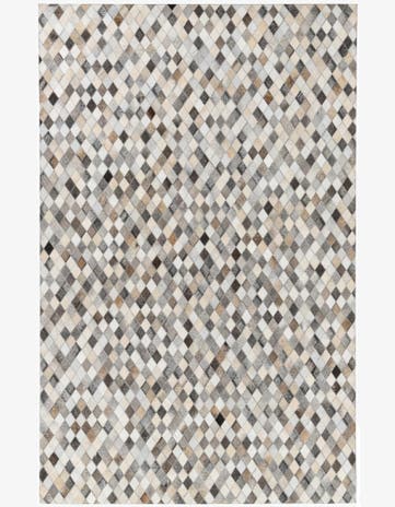 5' x 8' Cowhide Leather Rug