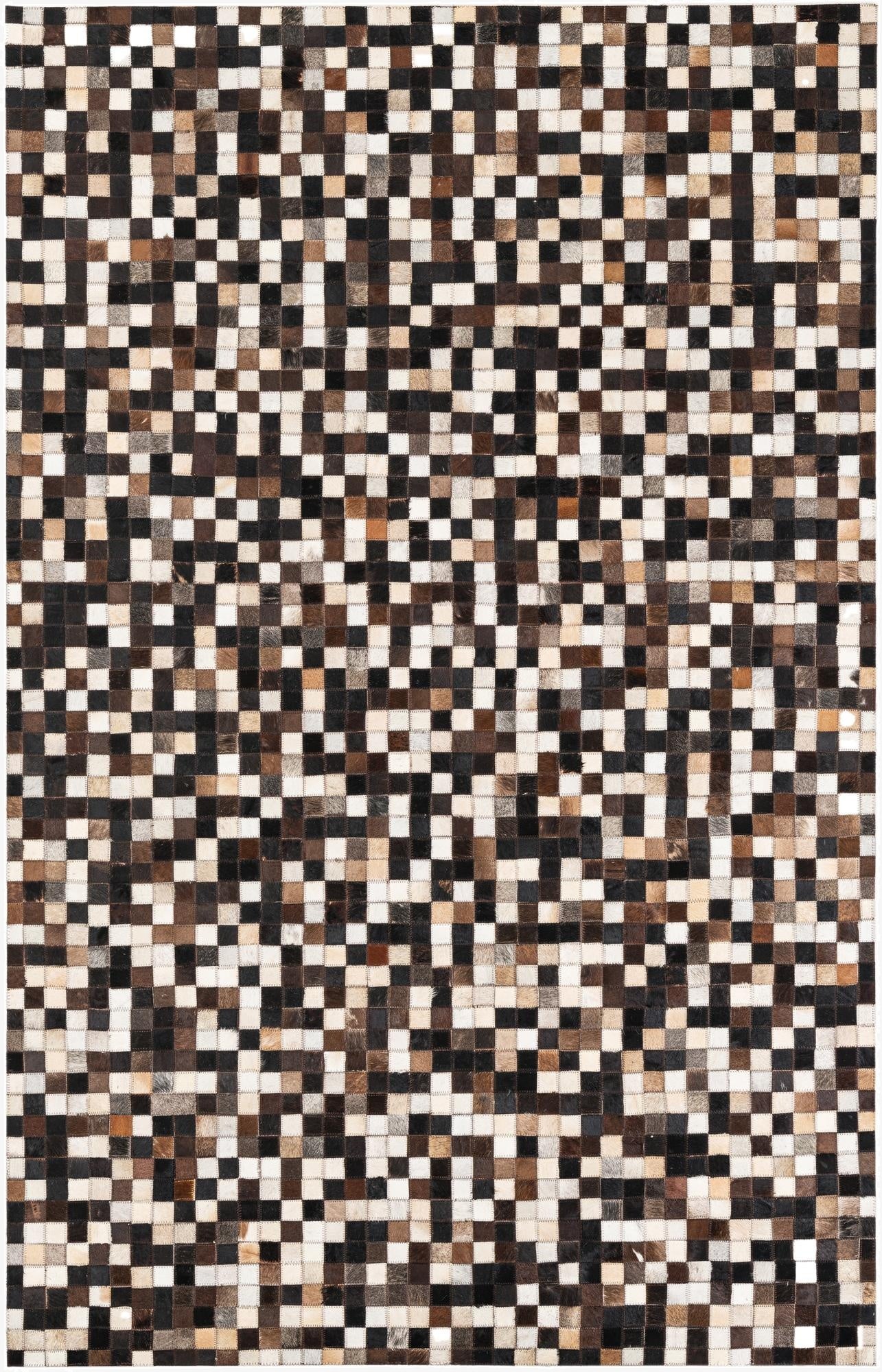 5' 1 x 8' Cowhide Leather Rug