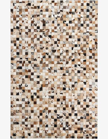 5' x 7' 10 Cowhide Leather Rug