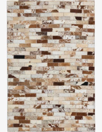 2' x 3' Cowhide Leather Rug