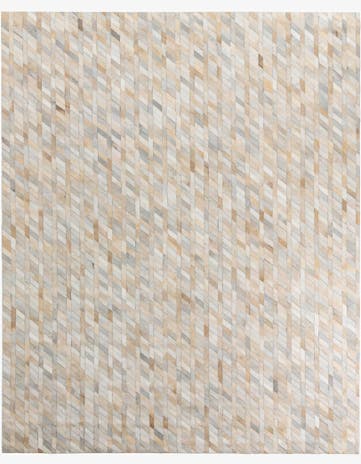 8' x 9' 9 Cowhide Leather Rug