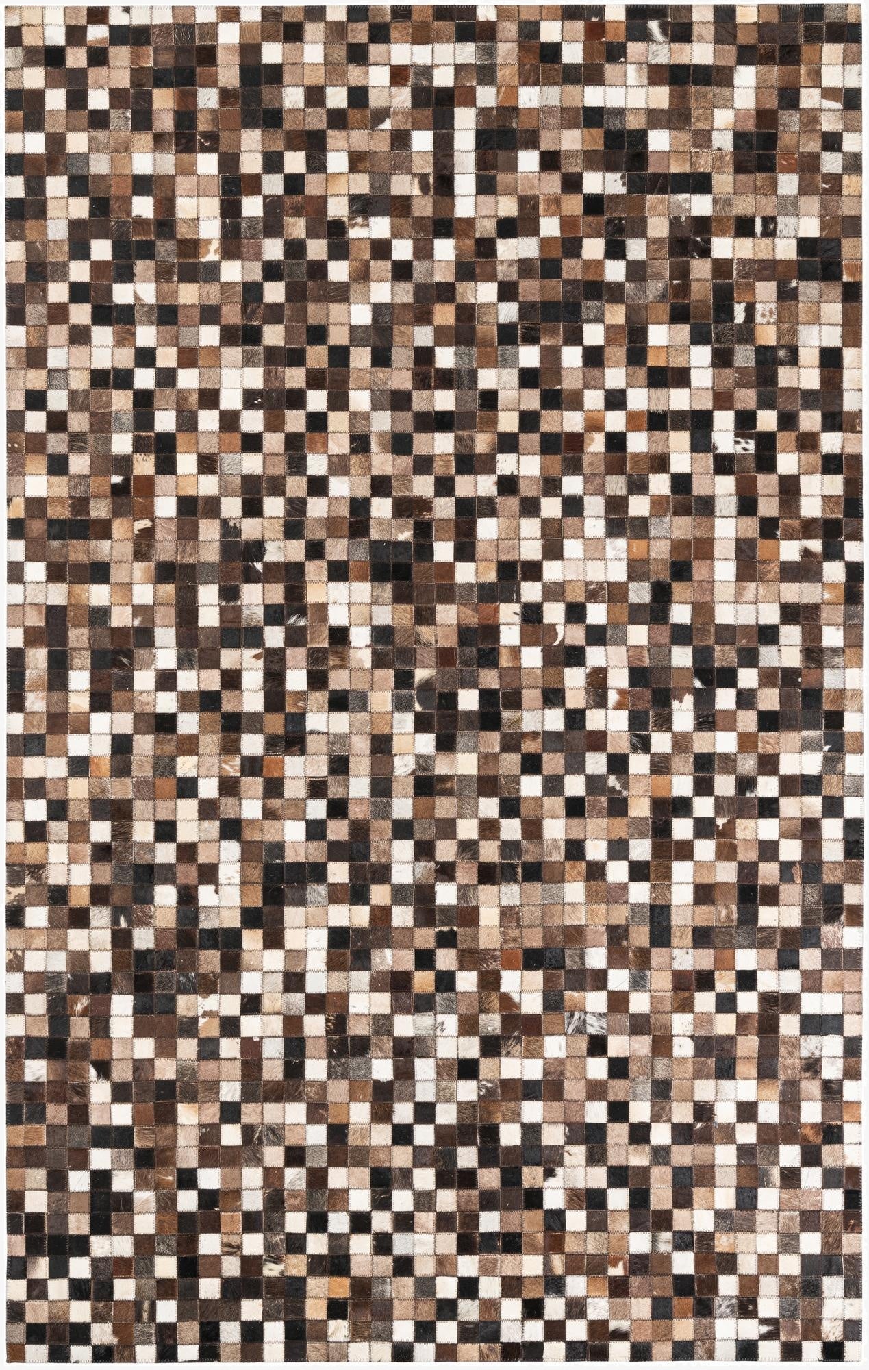 5' x 8' Cowhide Leather Rug